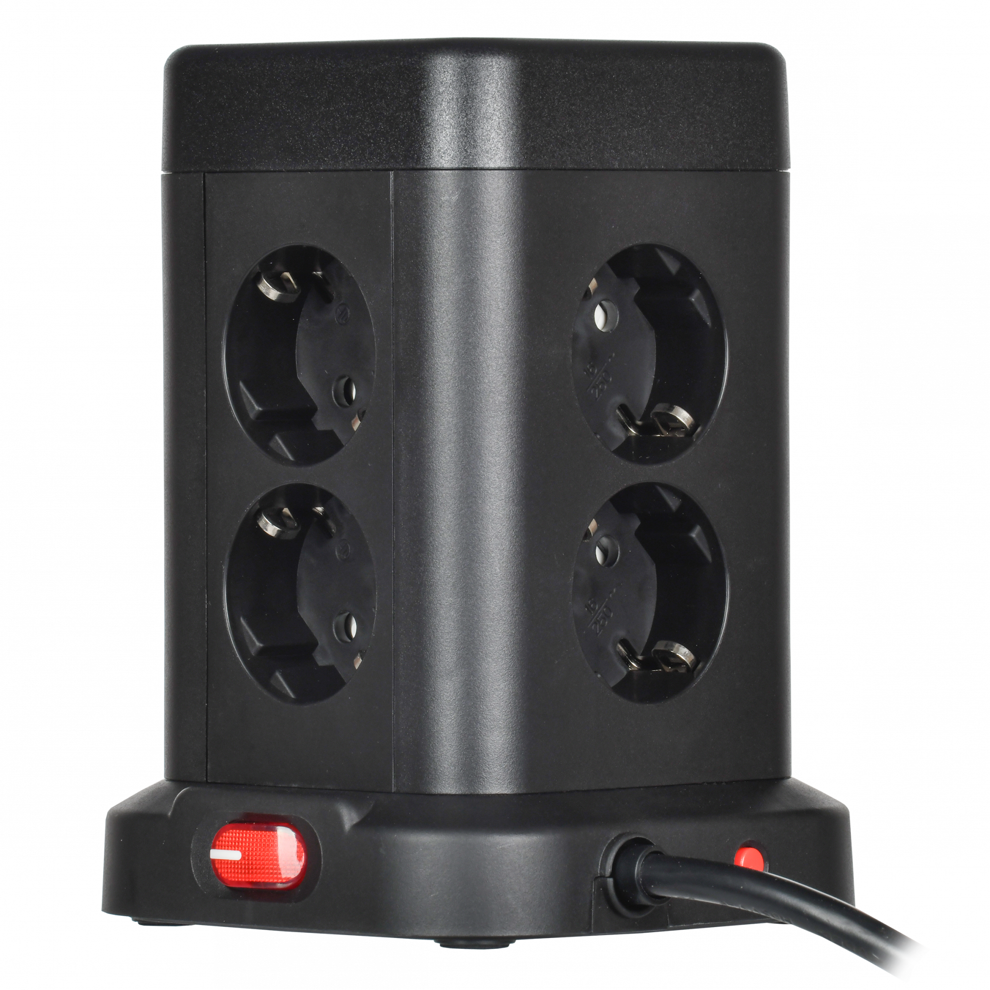DOMINIC Удлинитель У08K 8 мест 2P+PE 1,5м 3х1,0мм2 16А/250В USB A+C 20Вт черный IEK DN-YP30-16-08-01-ZKU-K02