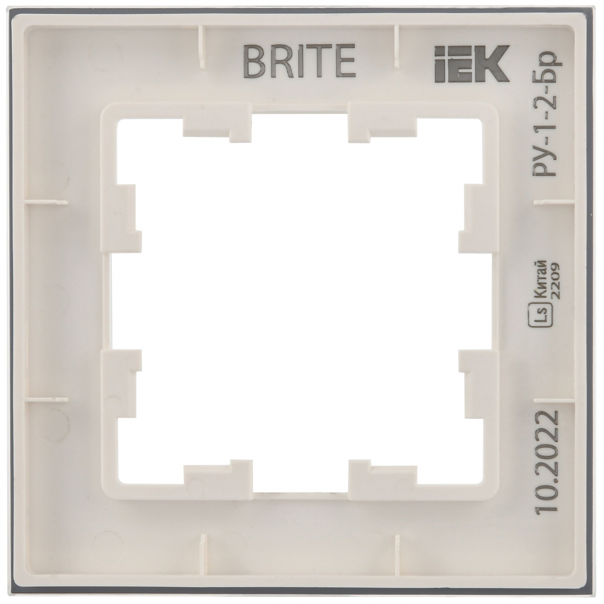 BRITE Рамка 1 пост РУ-1-2-Бр стекло белый матовый IEK BR-M12-G-31-K01