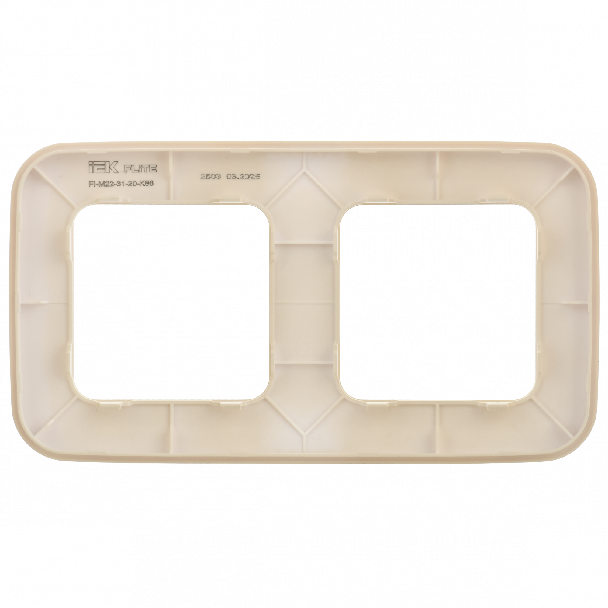 FLITE ARTISTIC Рамка 2-местная РУ-2-А-ФлСл сливочный IEK FI-M22-31-20-K86