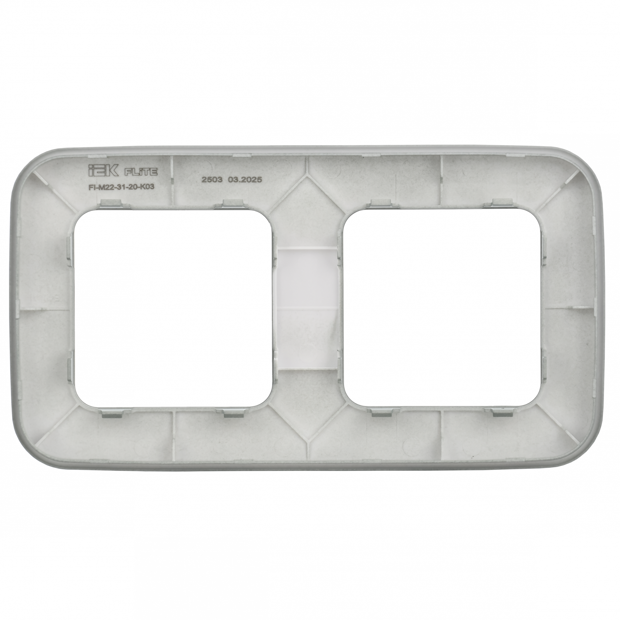 FLITE ARTISTIC Рамка 2-местная РУ-2-А-ФлС серый IEK FI-M22-31-20-K03