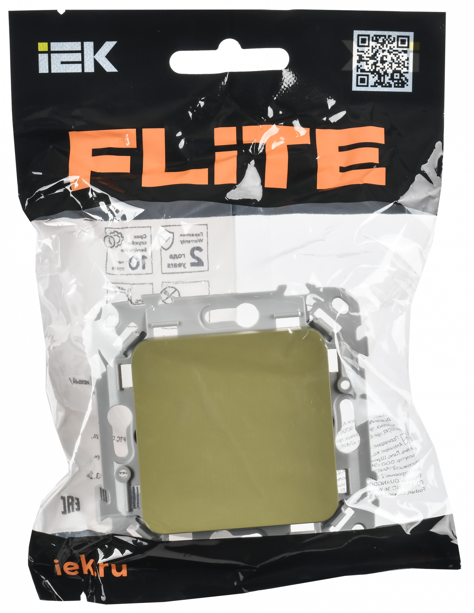 FLITE Выключатель 1-клавишный 10А ВС11-1-0-ФлО оливковый IEK FI-V10-0-10-1-K26