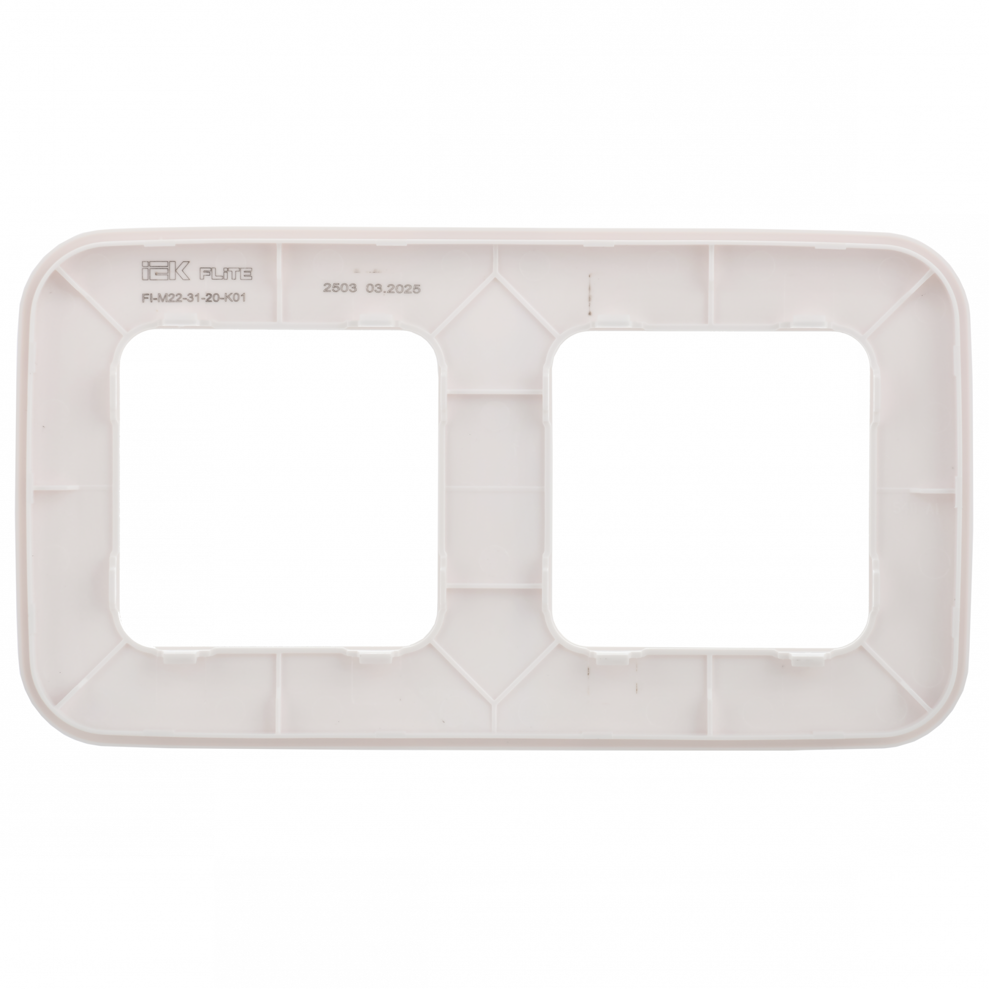 FLITE ARTISTIC Рамка 2-местная РУ-2-А-ФлБ белый IEK FI-M22-31-20-K01