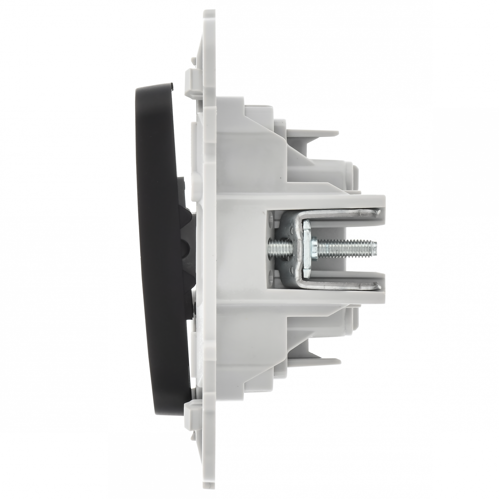 FLITE Выключатель 2-клавишный 10А ВС12-1-0-ФлЧ черный IEK FI-V20-0-10-1-K02