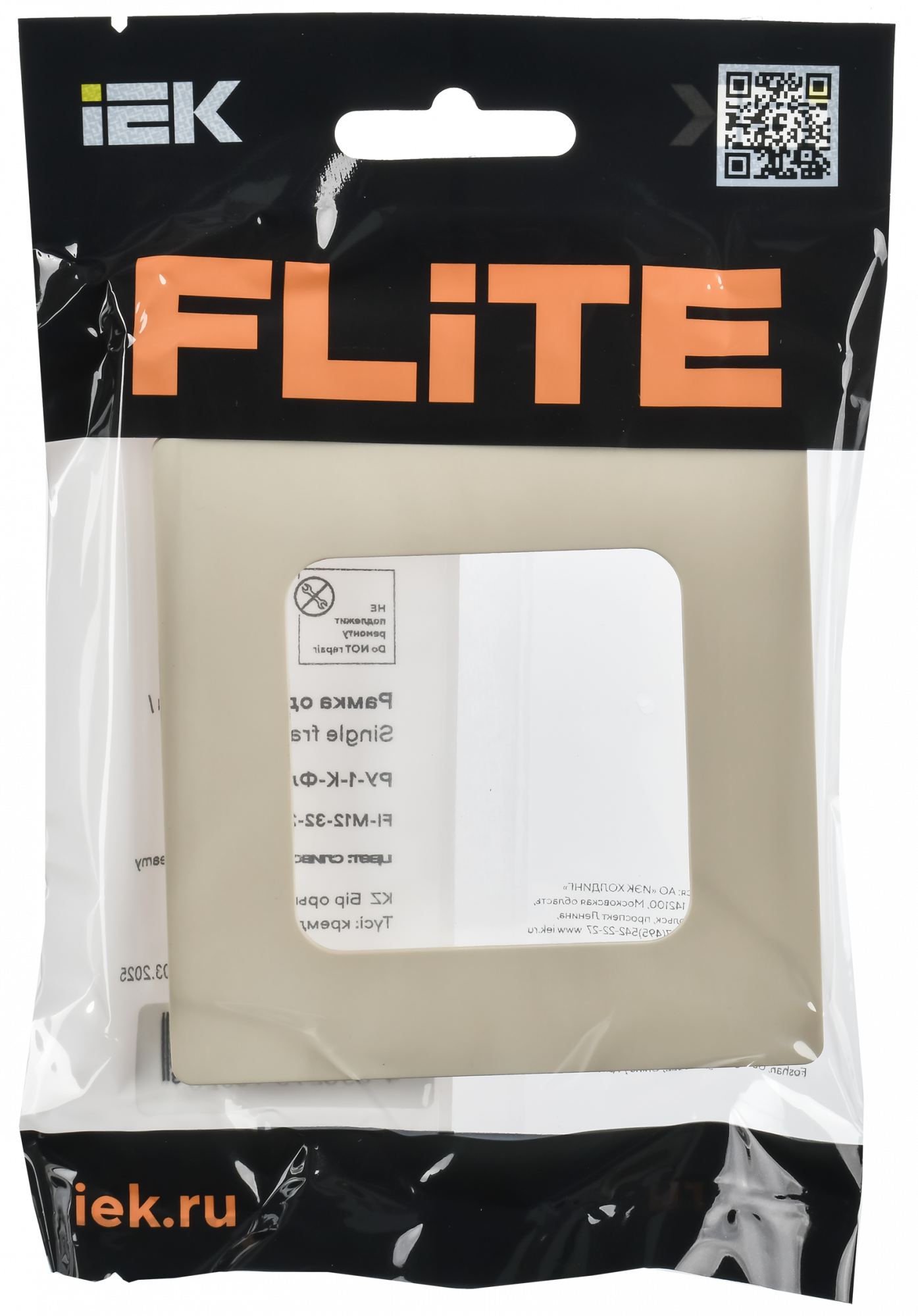 FLITE CLASSIC Рамка 1-местная РУ-1-К-ФлСл сливочный IEK FI-M12-32-20-K86