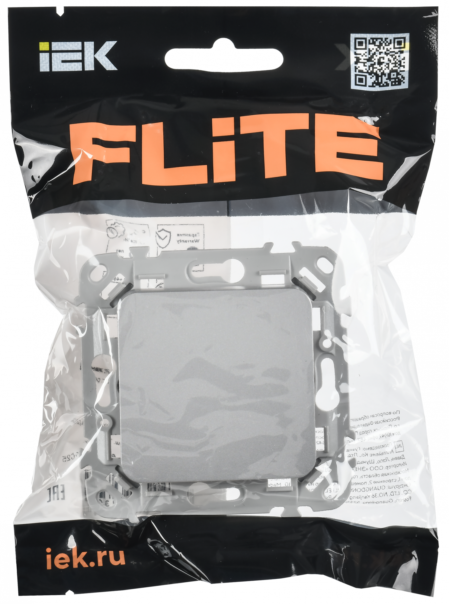 FLITE Выключатель 1-клавишный 10А ВС11-1-0-ФлА алюминий IEK FI-V10-0-10-1-K47