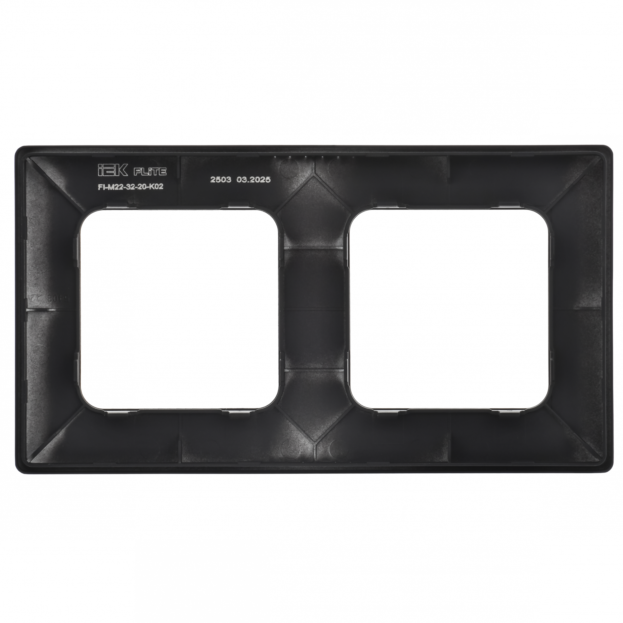 FLITE CLASSIC Рамка 2-местная РУ-2-К-ФлЧ черный IEK FI-M22-32-20-K02