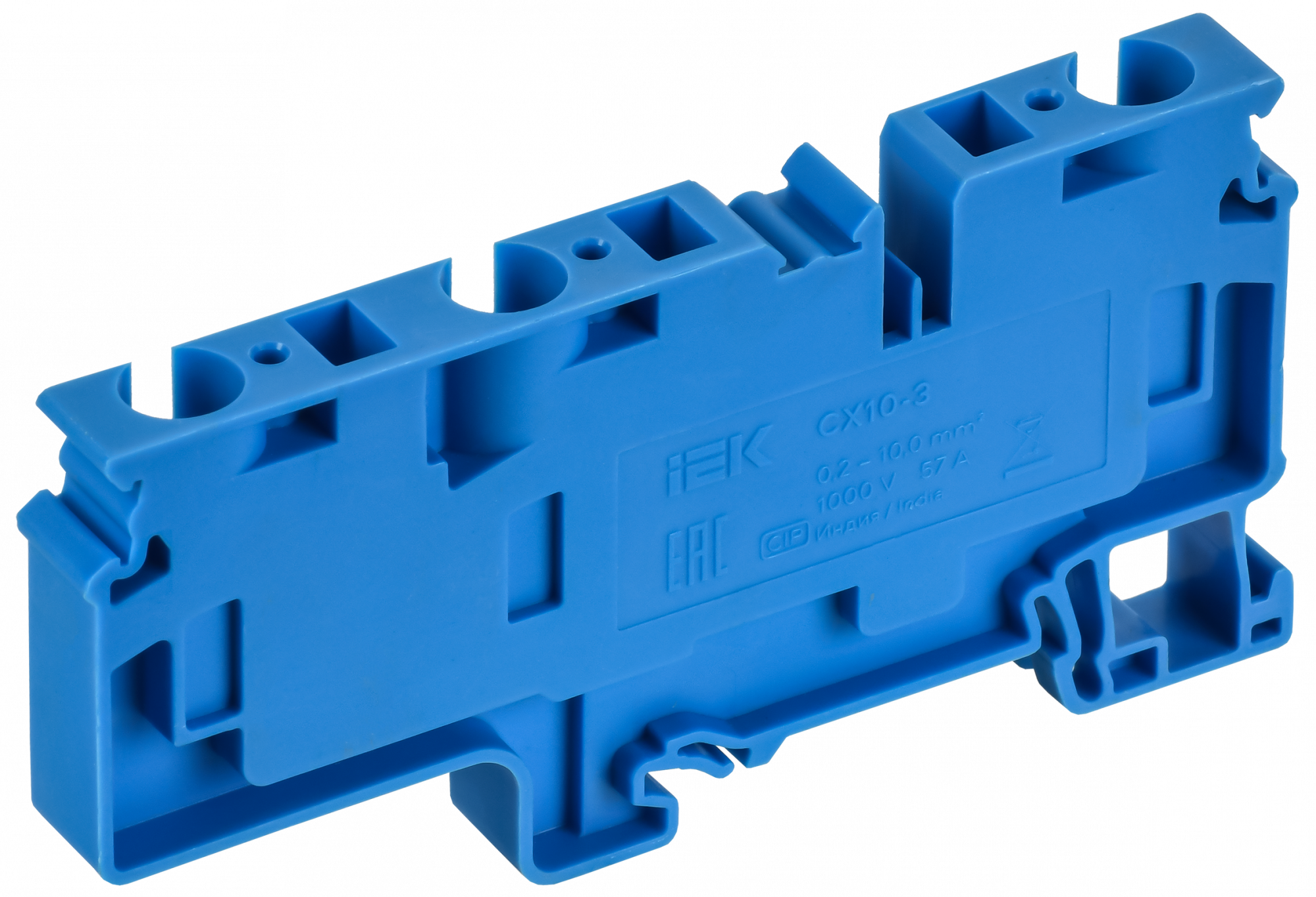 ARMAFIX Клемма пружинная CX10-3 BU 10мм2 трехконтактная синяя IEK AF-CT40-00-3-K07-010