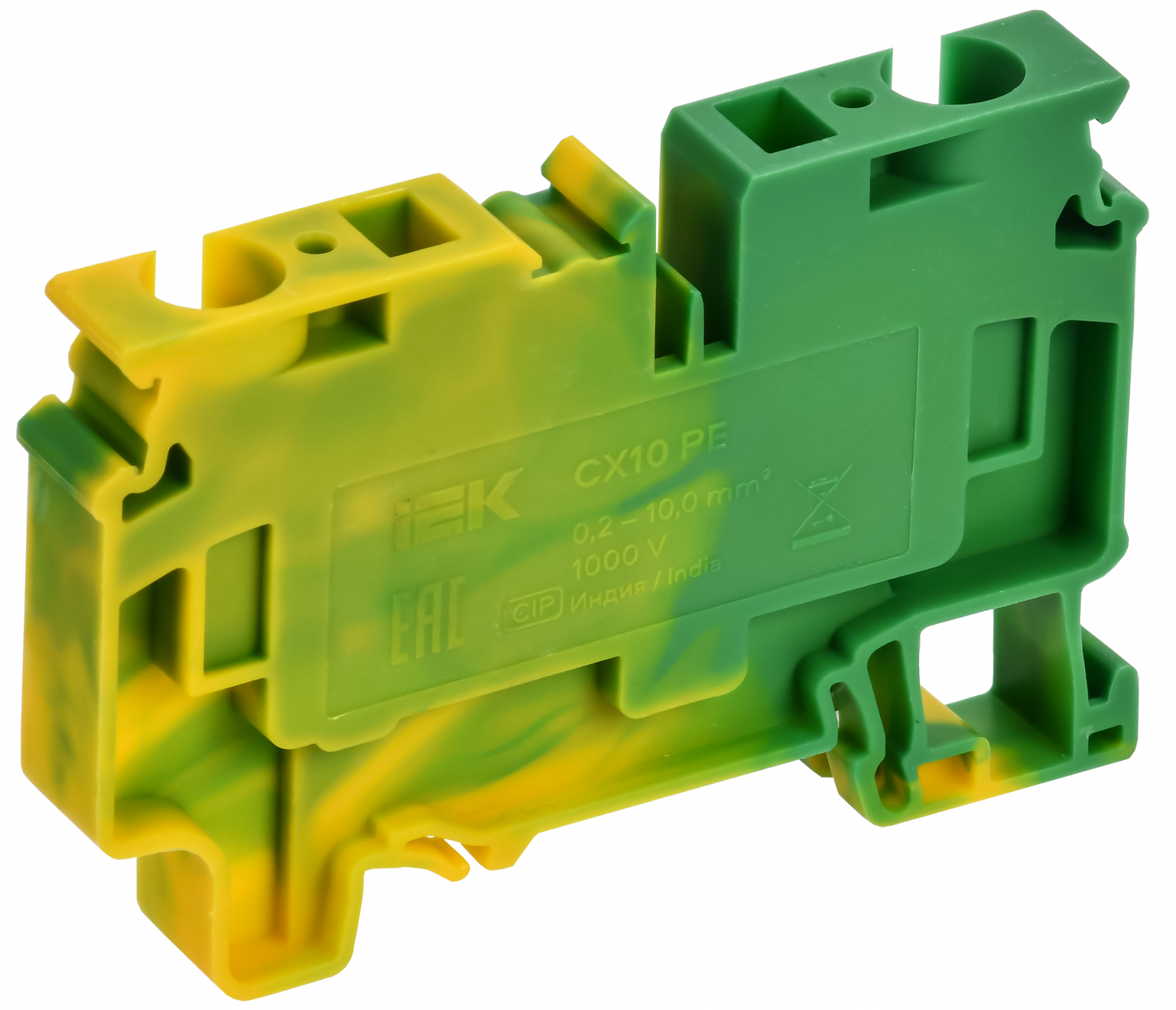 ARMAFIX Клемма пружинная CX10 PE 10мм2 проходная заземляющая IEK AF-CT41-00-K52-010