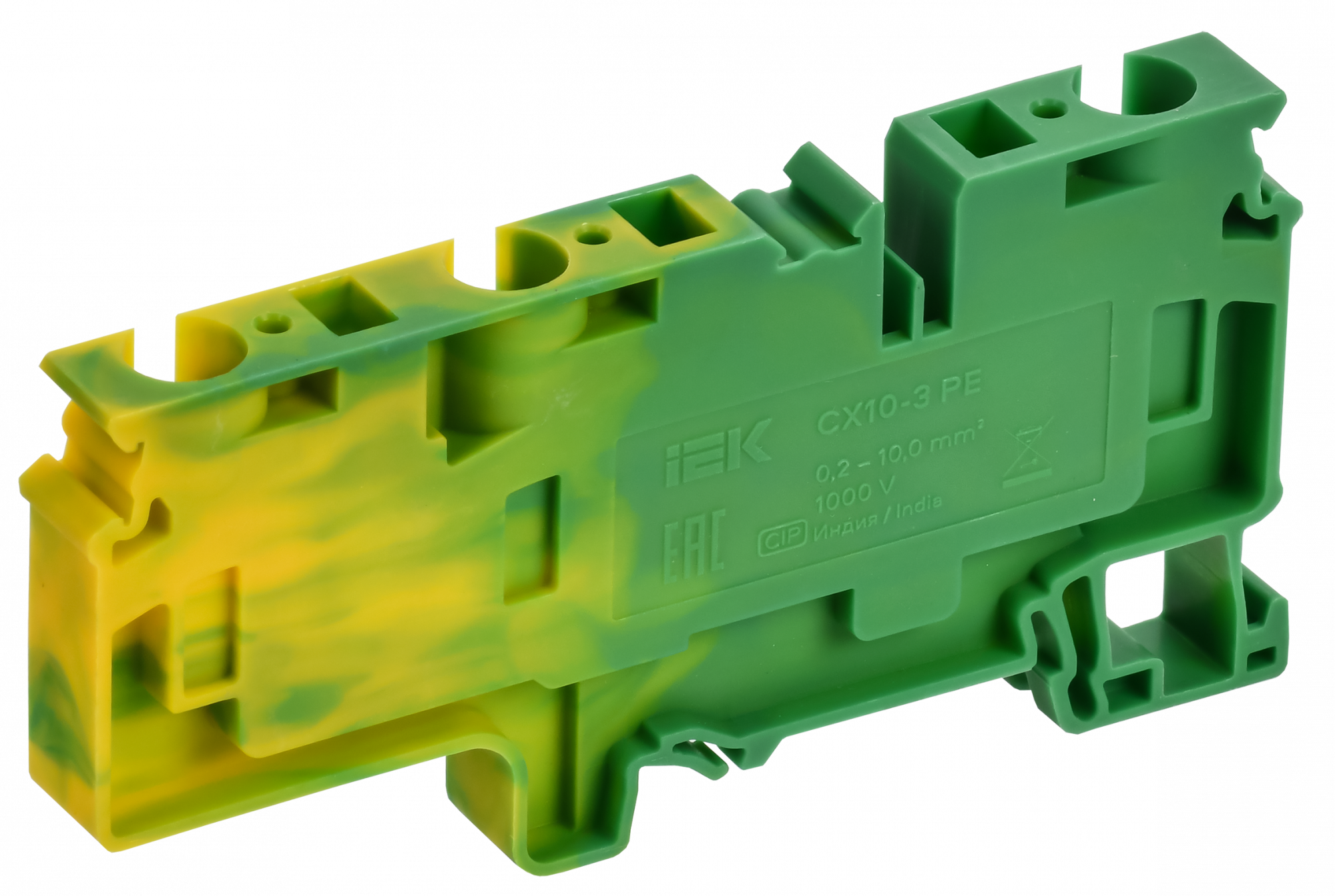 ARMAFIX Клемма пружинная CX10-3 PE 10мм2 трехконтактная заземляющая IEK AF-CT41-00-3-K52-010