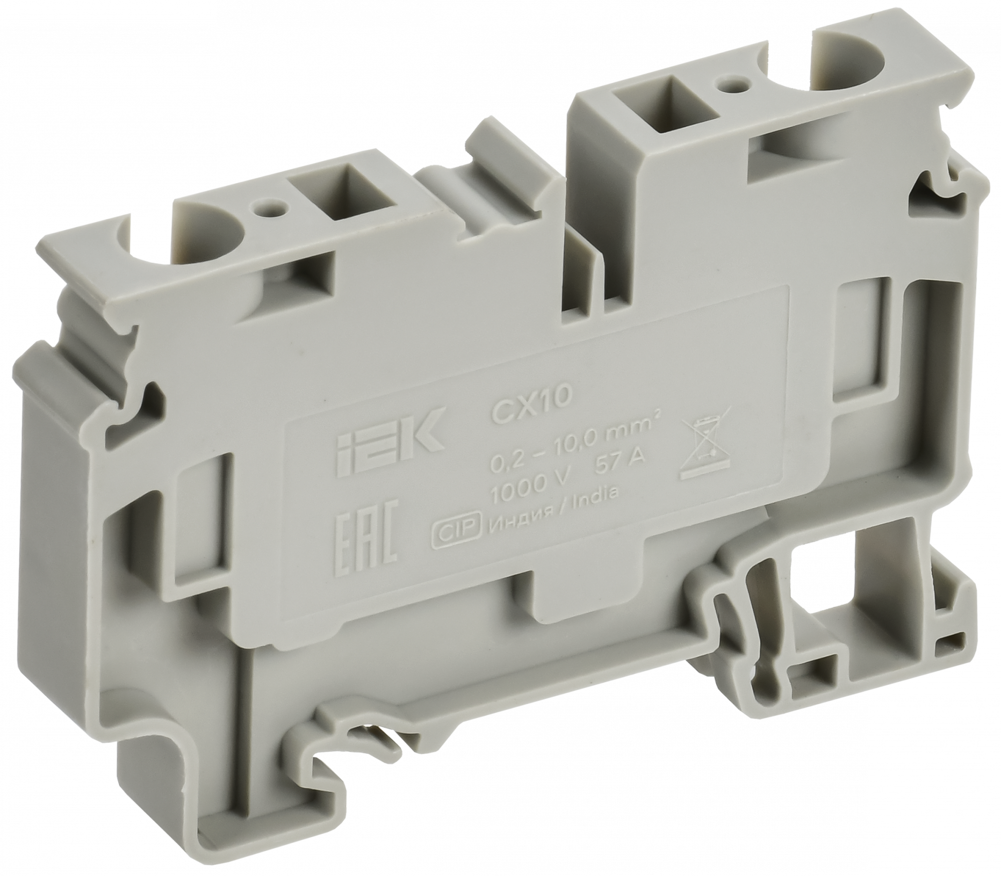 ARMAFIX Клемма пружинная CX10 10мм2 проходная серая IEK AF-CT40-00-K03-010