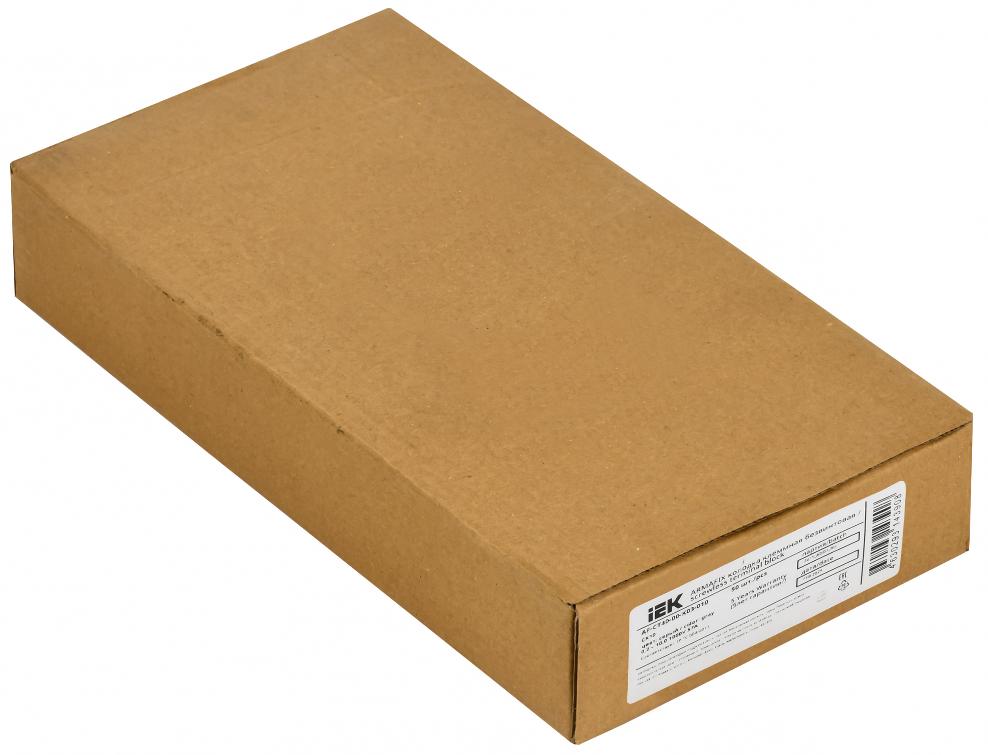 ARMAFIX Клемма пружинная CX10 10мм2 проходная серая IEK AF-CT40-00-K03-010