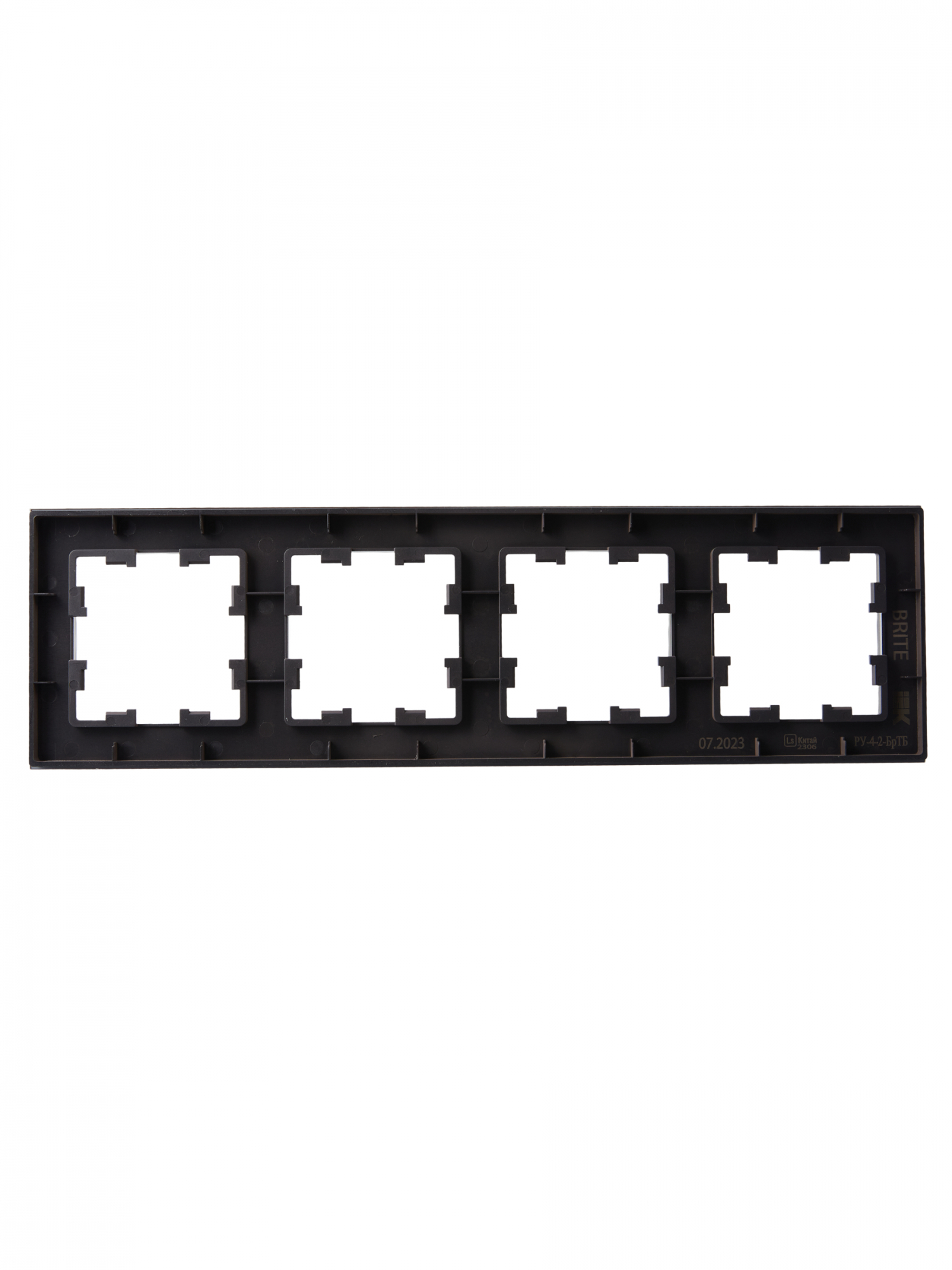 BRITE Рамка 4 поста РУ-4-2-БрТБ стекло бронза IEK BR-M42-G-K45