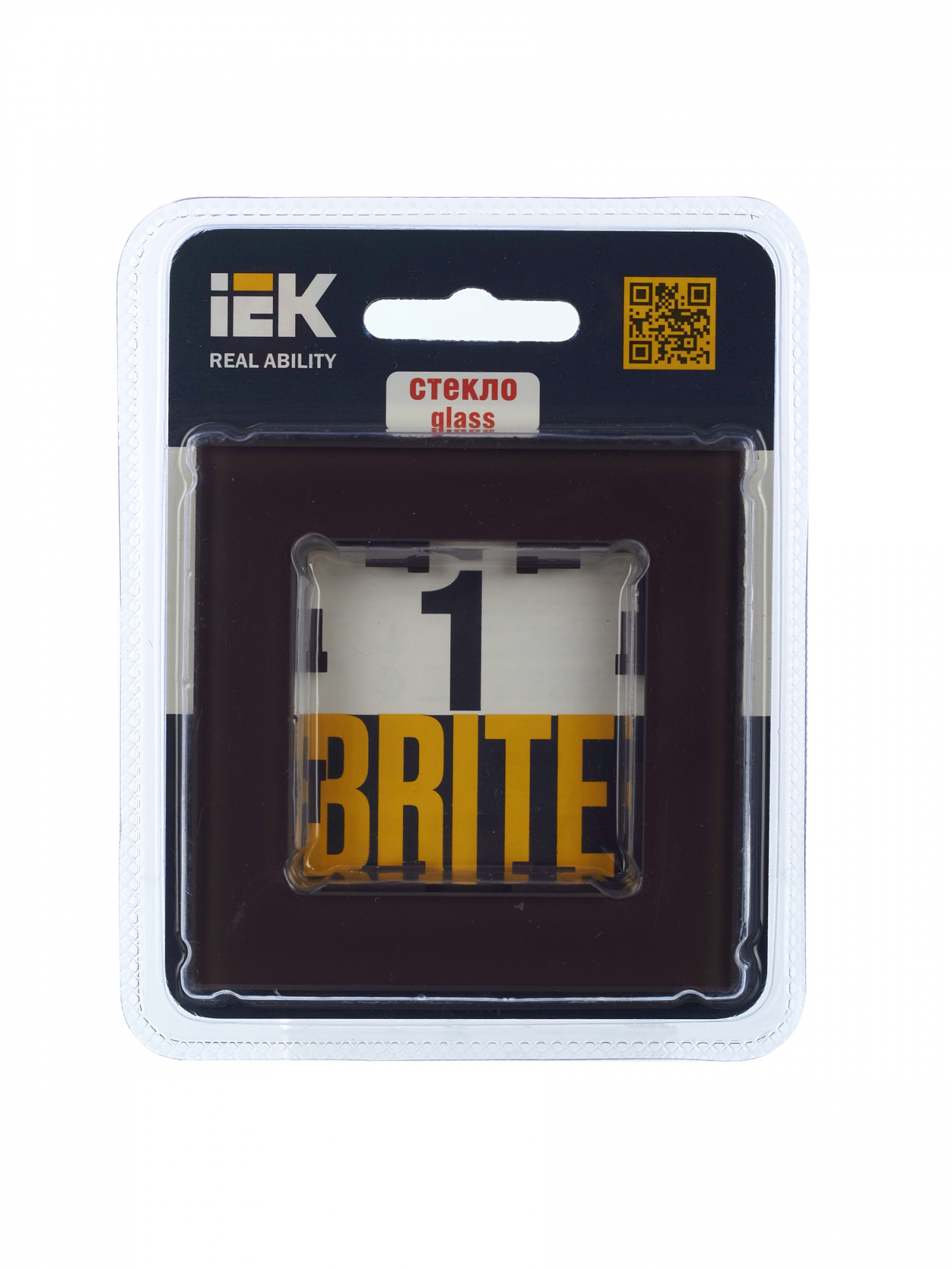 BRITE Рамка 1 пост РУ-1-2-БрТБ стекло бронза IEK BR-M12-G-K45