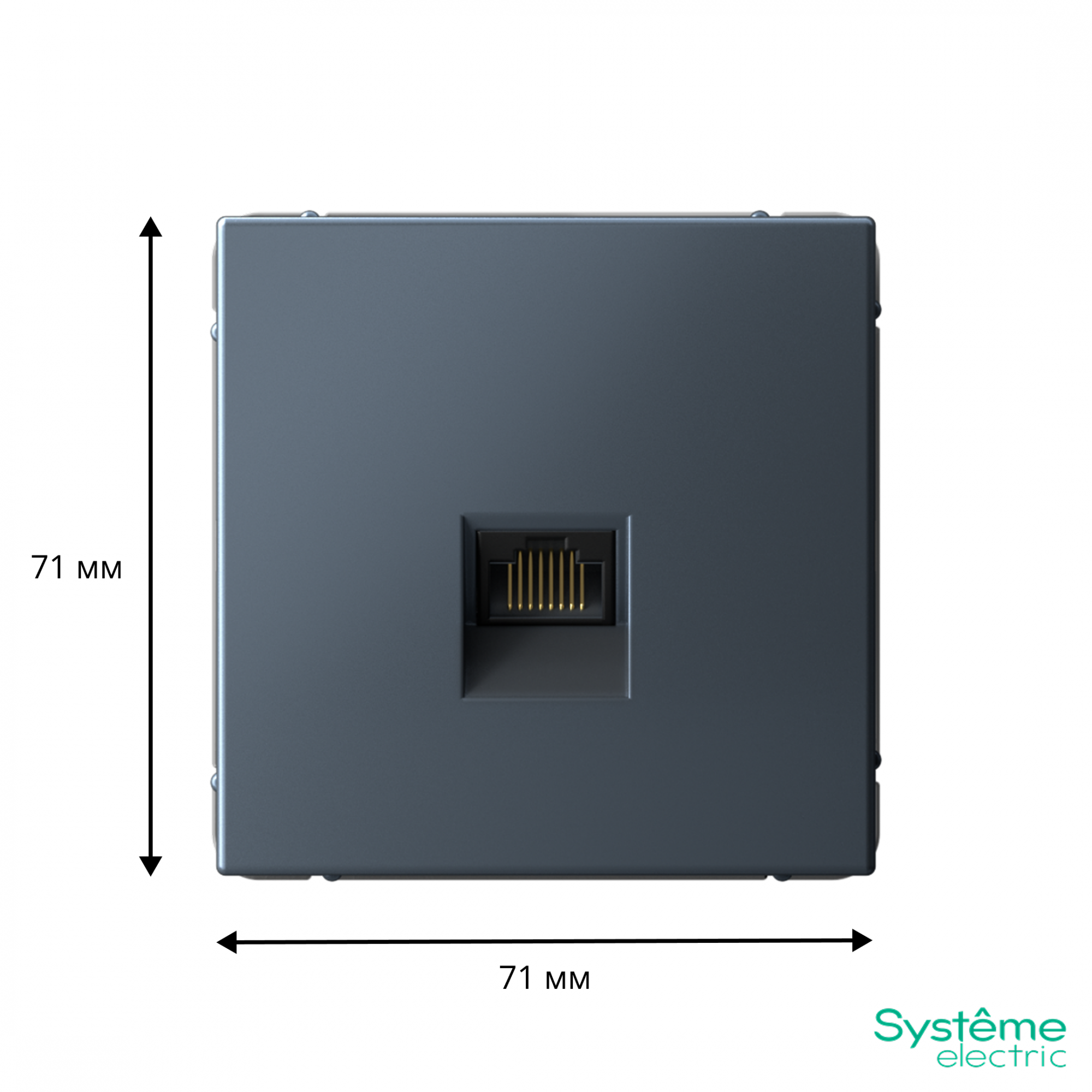 ARTGALLERY РОЗЕТКА компьютерная RJ45, кат. 5е, механизм, ГРИФЕЛЬ Systeme Electric GAL000783