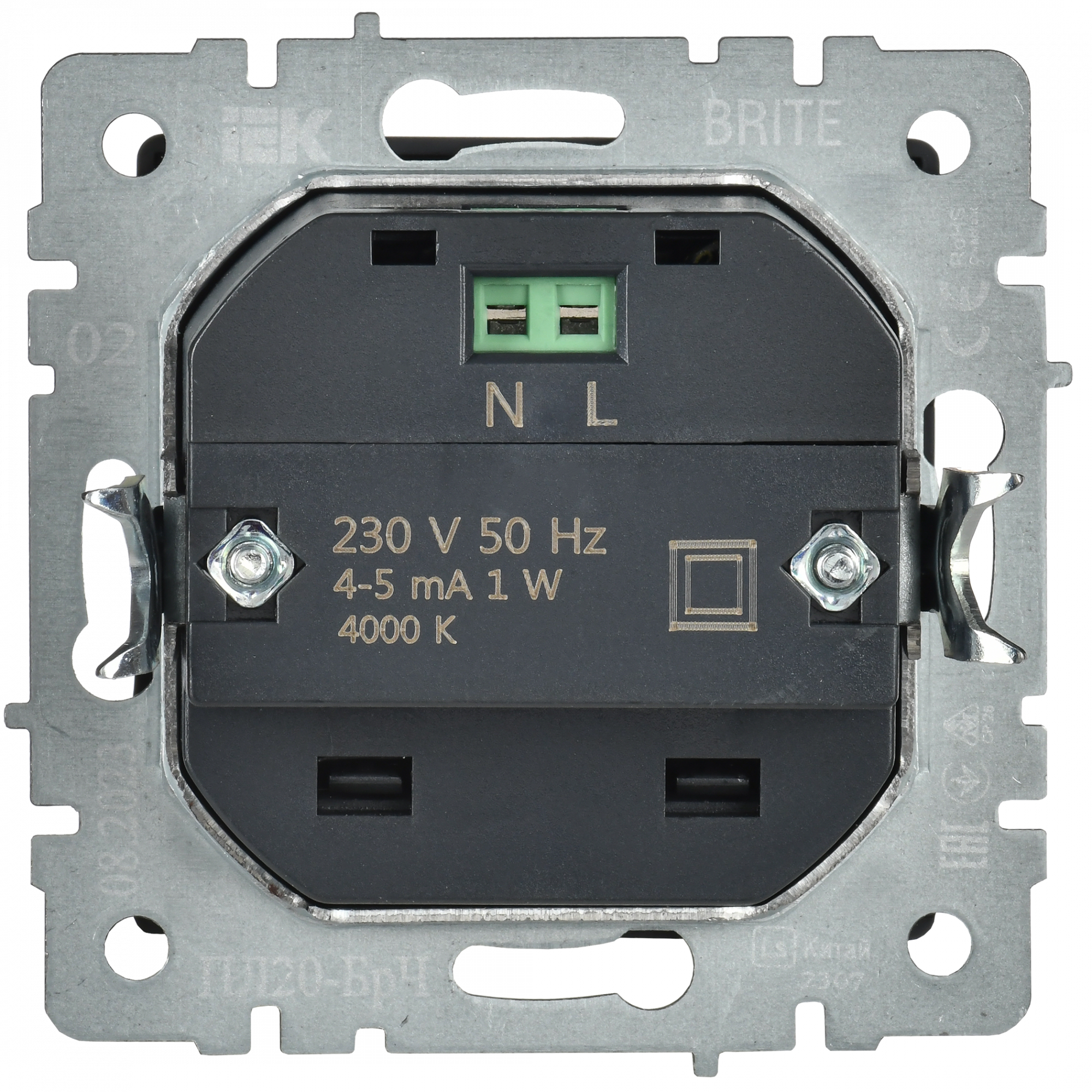 BRITE Подсветка LED встраиваемая ПЛ20-БрЧ черный IEK BR-FL20-K02