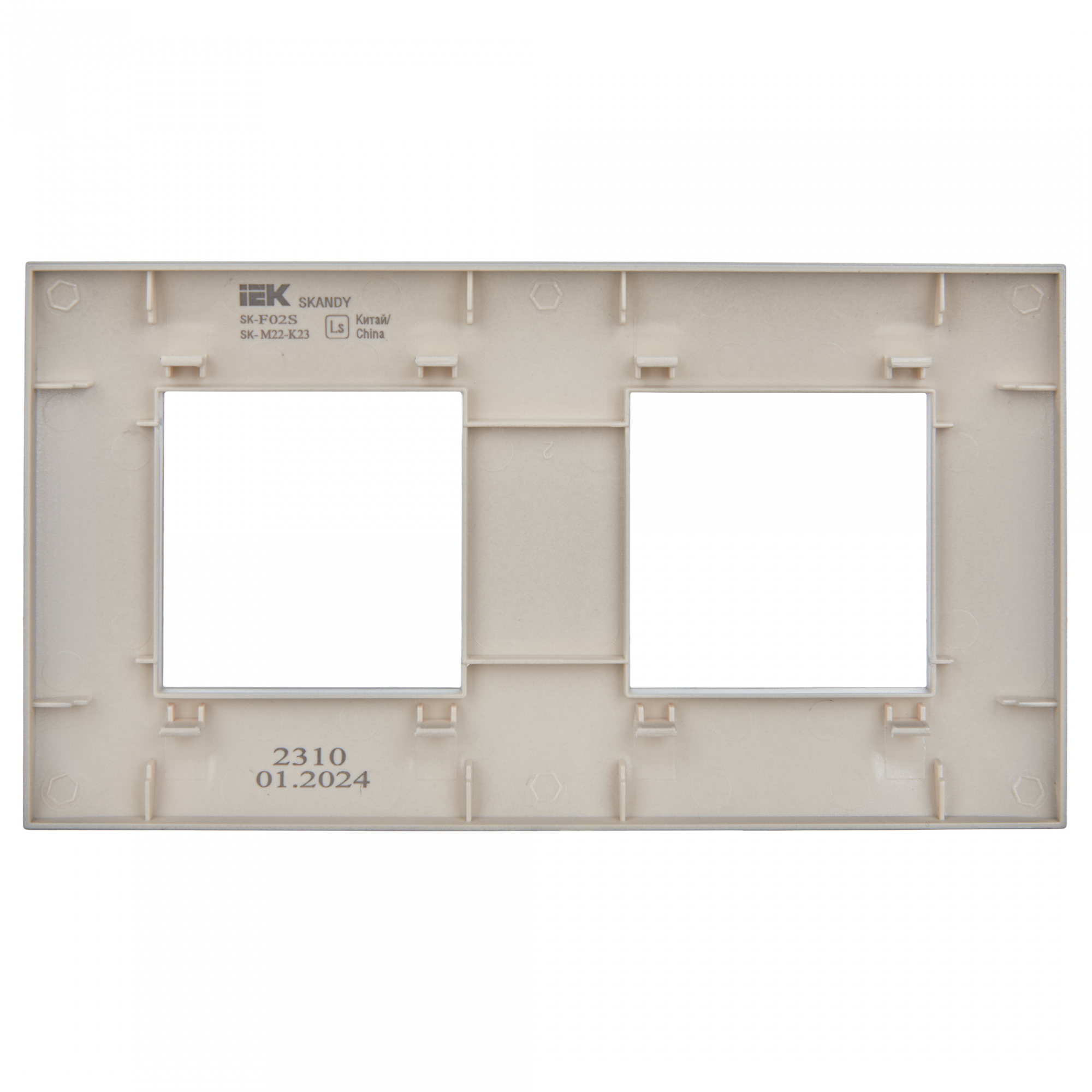 SKANDY Рамка 2-местная SK-F02S серебряный IEK SK-M22-K23