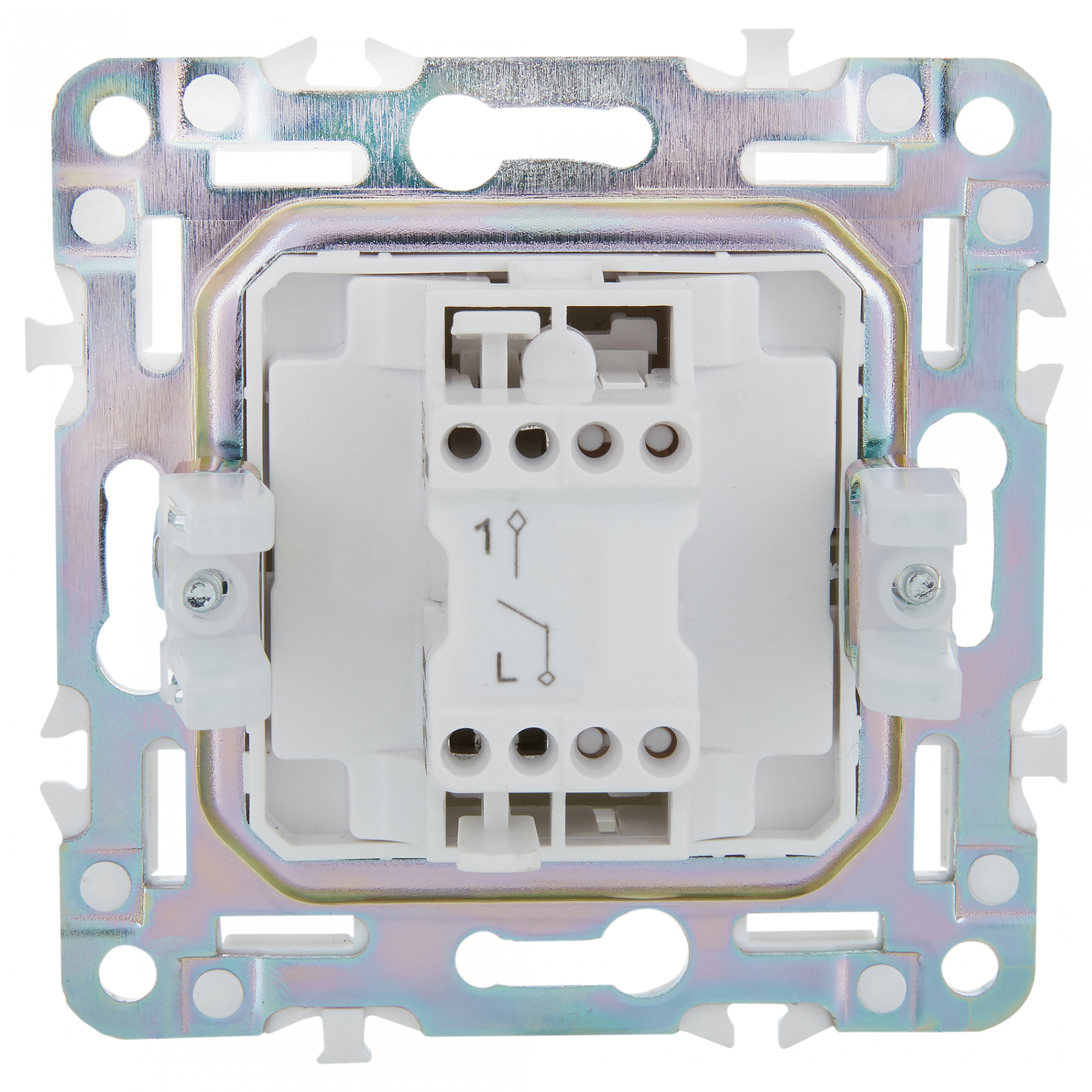 SKANDY Выключатель 1-клавишный 10А SK-V01G графит IEK SK-V10-0-10-K53