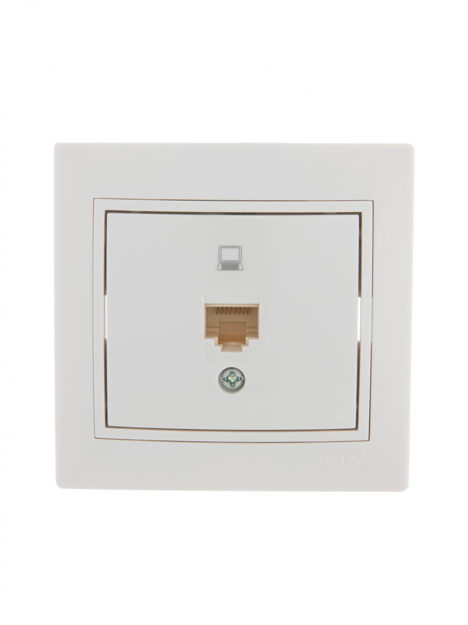 MIRA Розетка компьютерная RJ45x1 белая Lezard 701-0202-139