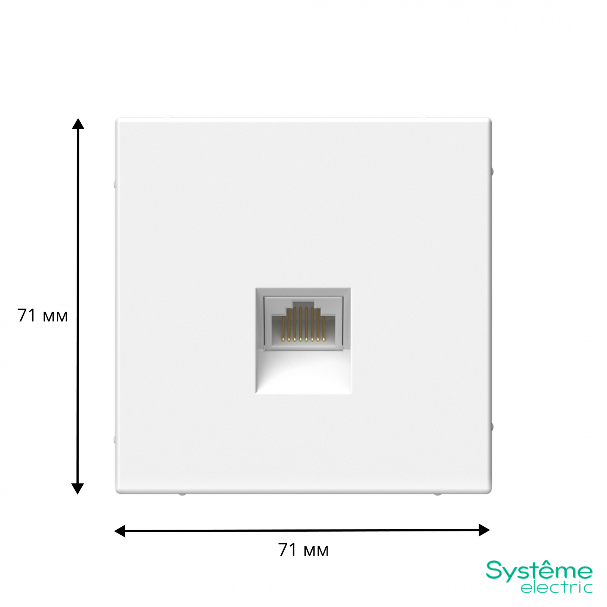 ARTGALLERY РОЗЕТКА компьютерная RJ45, кат. 5е, механизм, БЕЛЫЙ Systeme Electric GAL000183