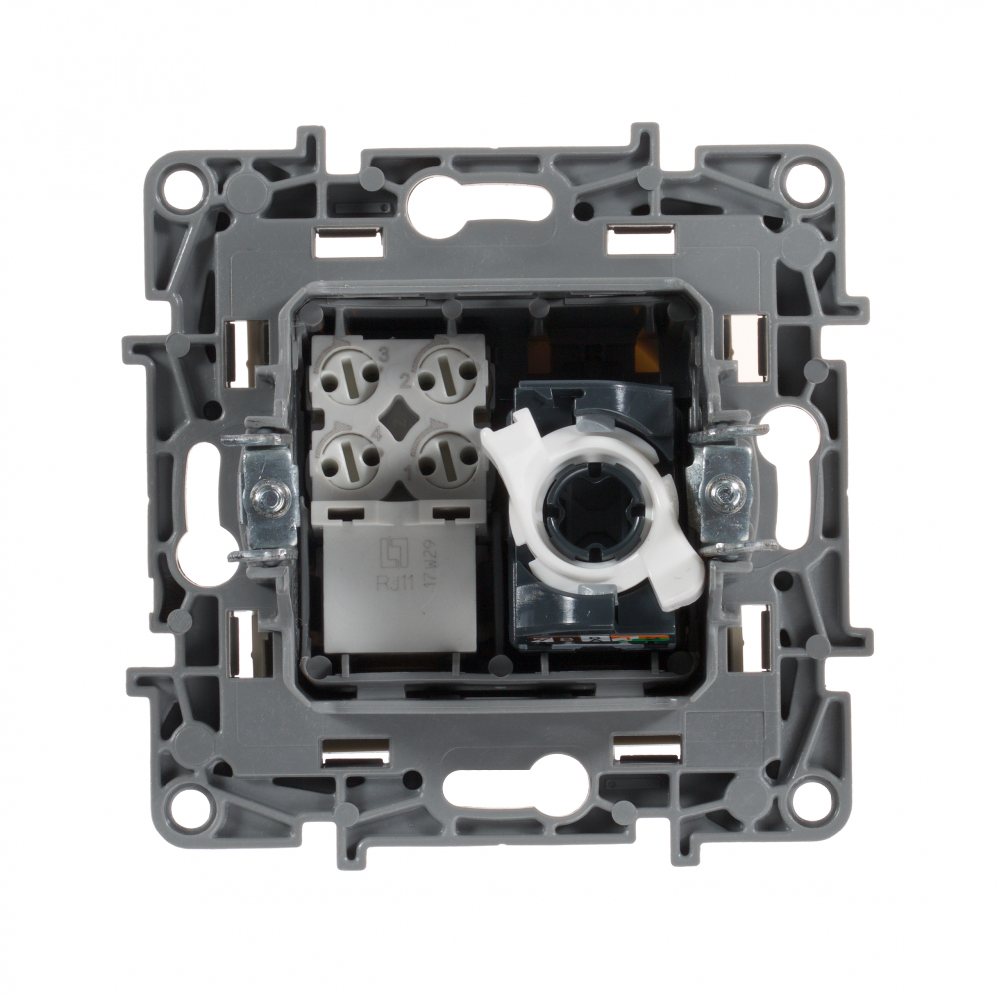 Розетка двойная RJ11+RJ45 кат.5E UTP слоновая кость ETIKA IEK 672352