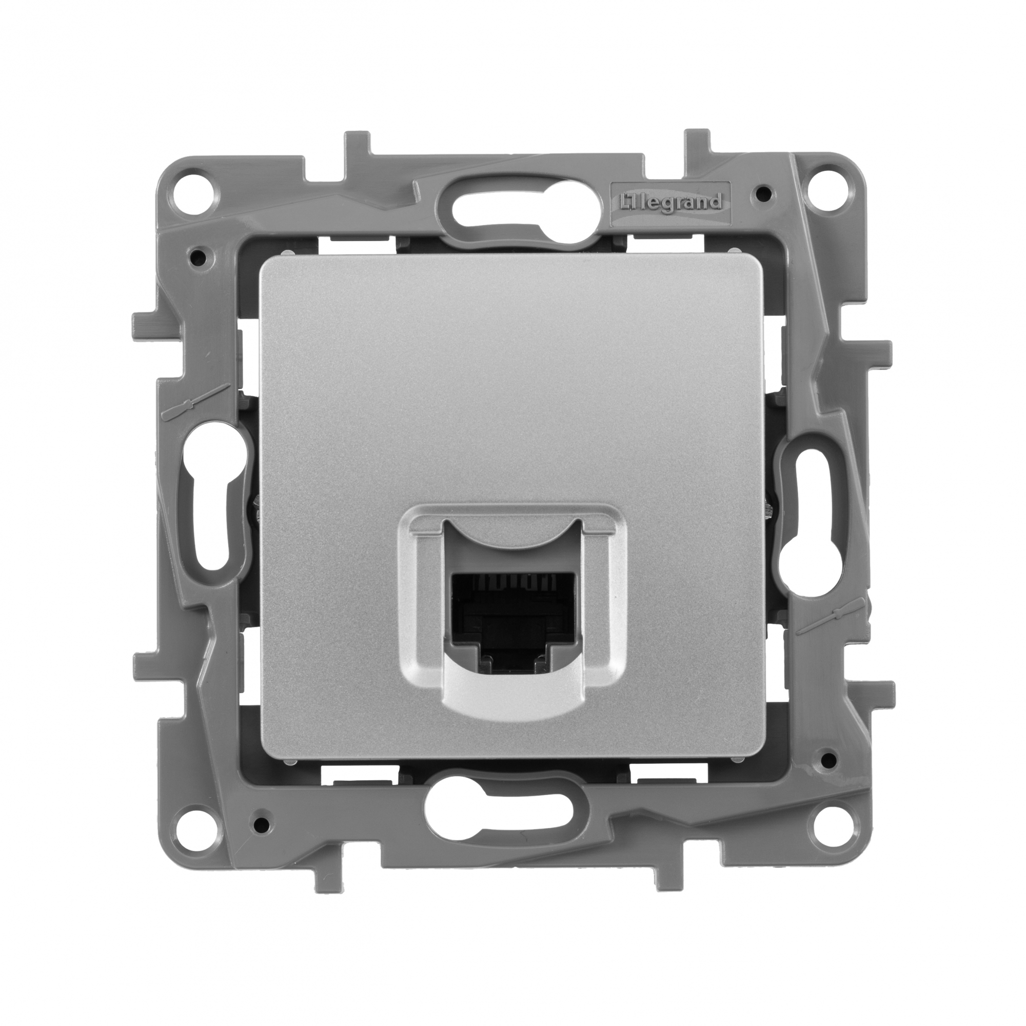 Розетка компьютерная RJ45 категория 5Е UTP алюминий ETIKA IEK 672441