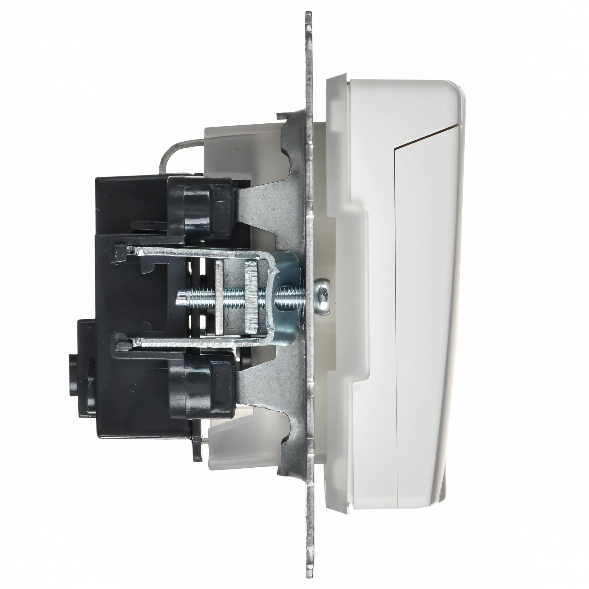 BRITE Розетка 1-местная с заземлением с защитными шторками и крышкой 16А IP44 РСбш10-3-44-БрАБ арктический белый IEK BR-R16-16-44-K91
