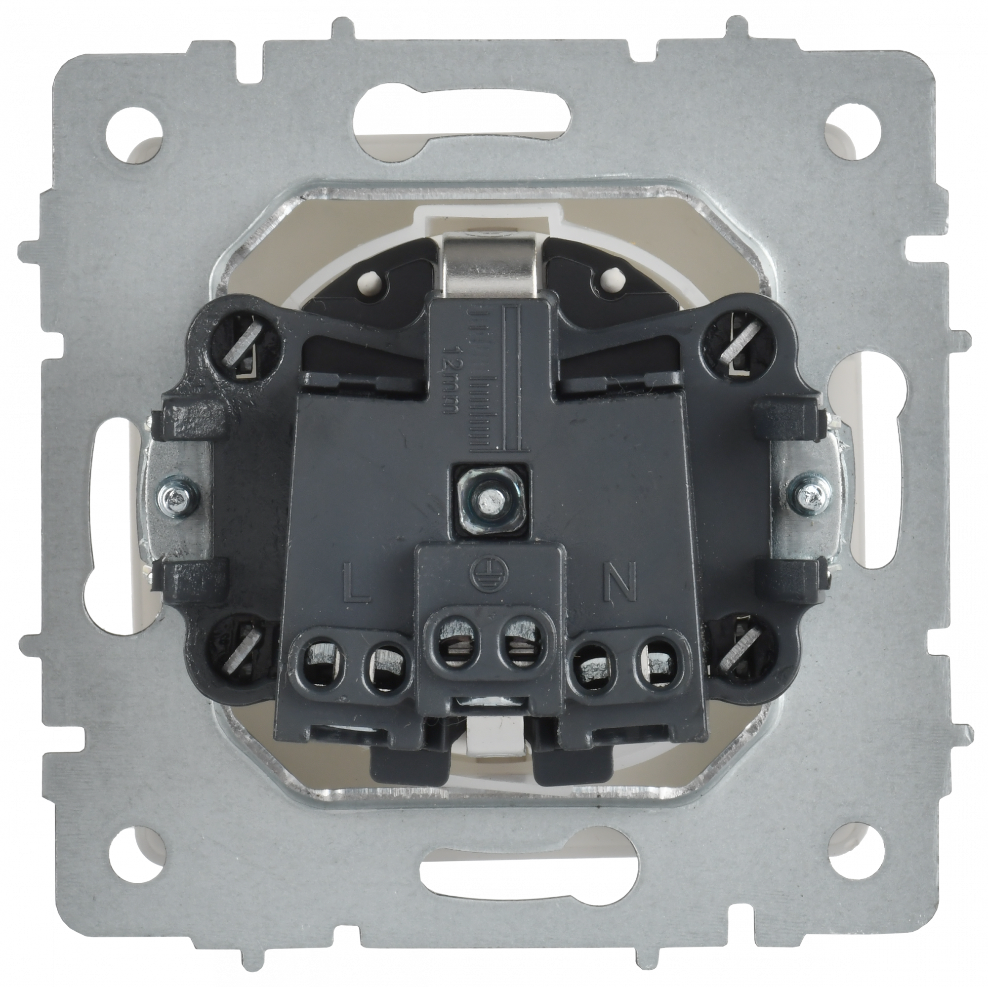 BRITE Розетка 1-местная с заземлением с защитными шторками и крышкой 16А IP44 РСбш10-3-44-БрАБ арктический белый IEK BR-R16-16-44-K91