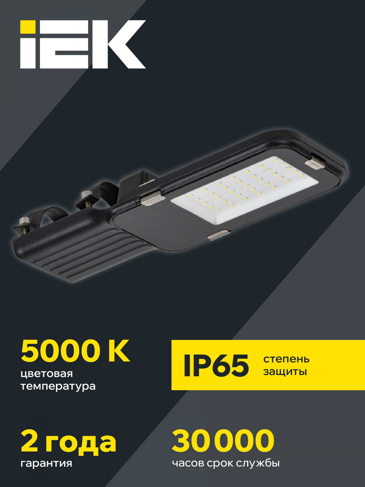 Светильник LED консольный уличный ДКУ 1013-50Д 5000К IP65 IEK LDKU1-1013-050-5000-K03